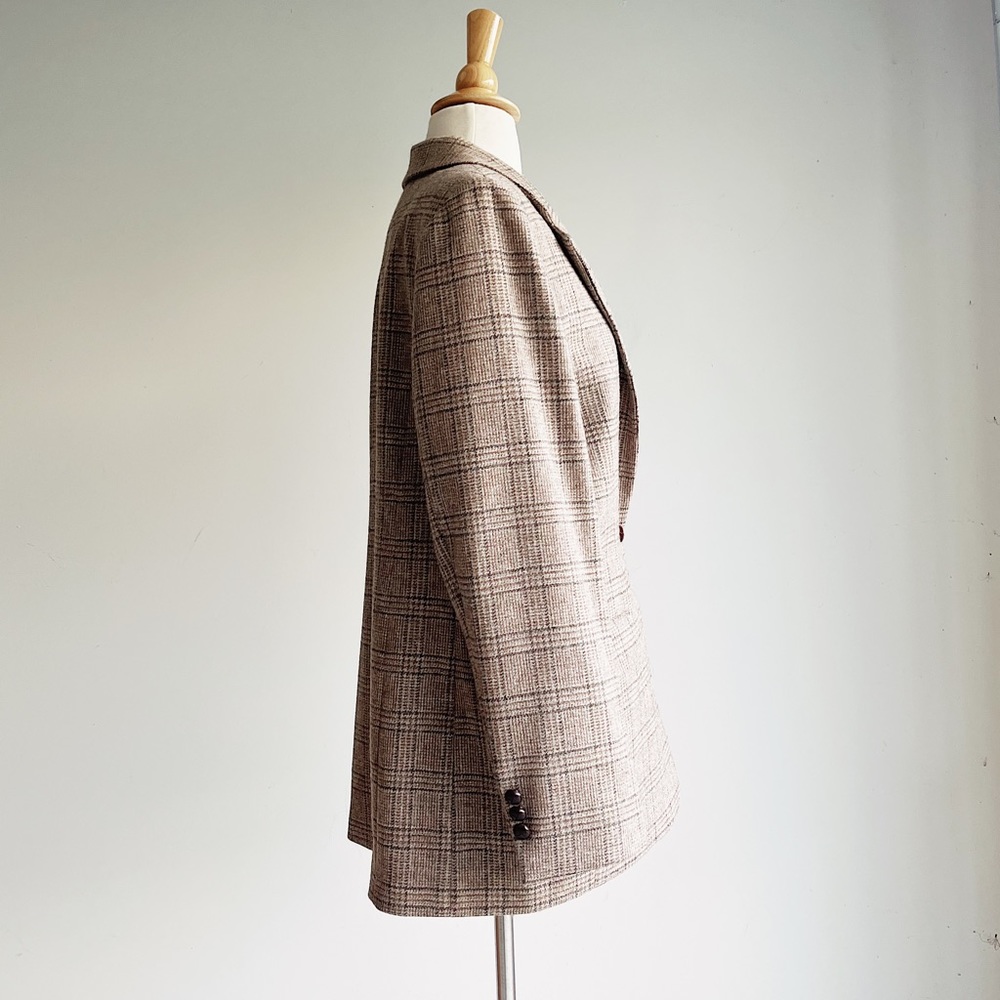 Orvis Brown Plaid Wool Blazer - Picture 5 of 9